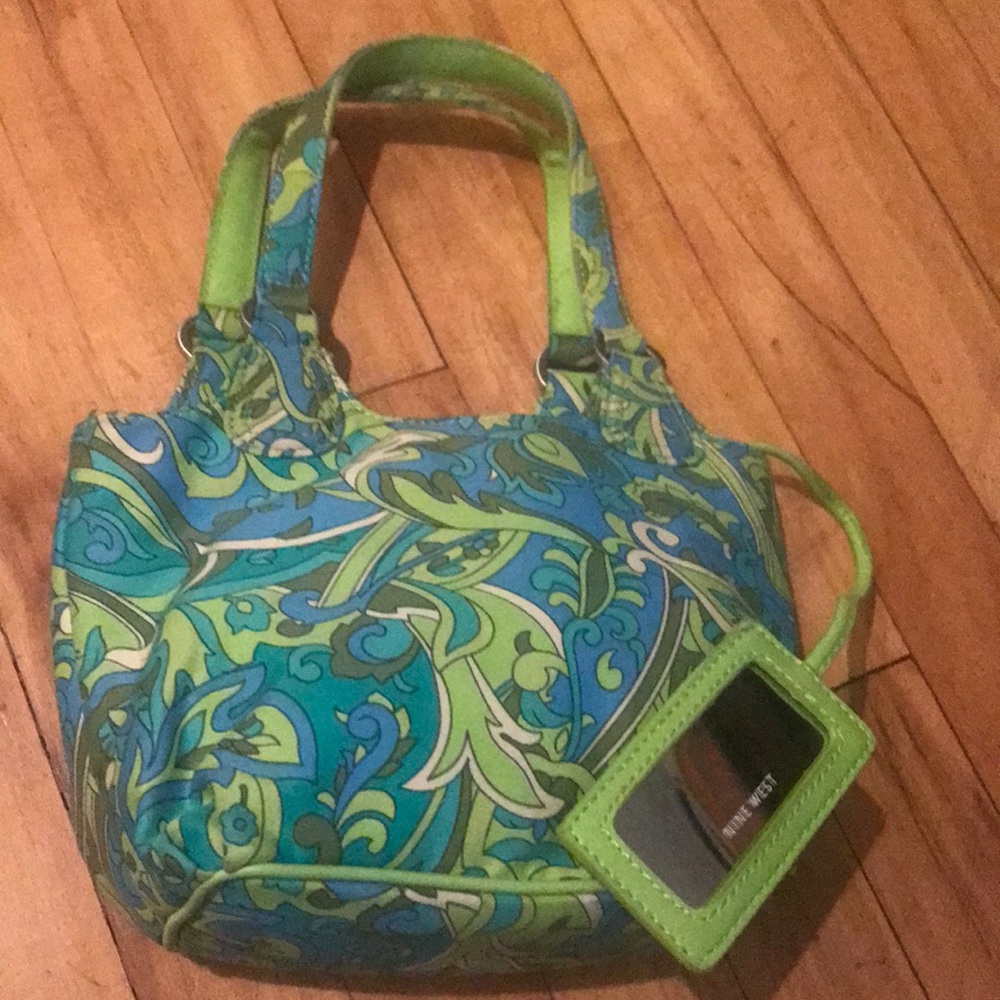 Green and blue mini bag by Nine West